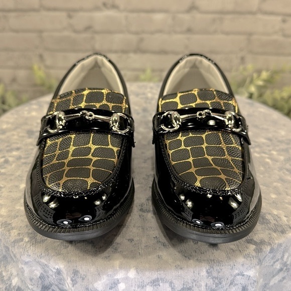 Just One Sight - Black Patent Round Toe Dress Bit Loafer Little Boys 8.5M🖤NWOT - Picture 2 of 9